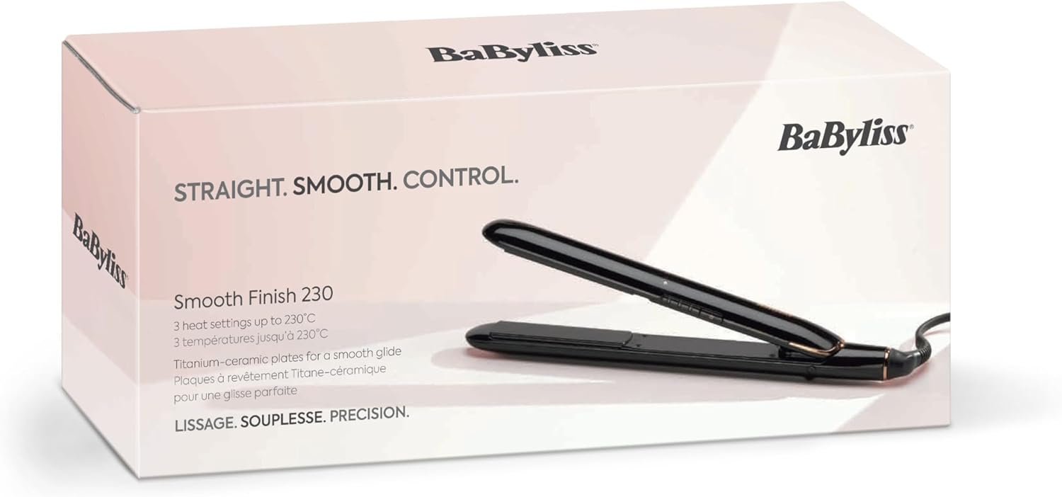 Babyliss Smooth Finish 230 Stijltang St250E - Tot 230ÝC - Titanium-Keramische Coating - Multi-Voltage