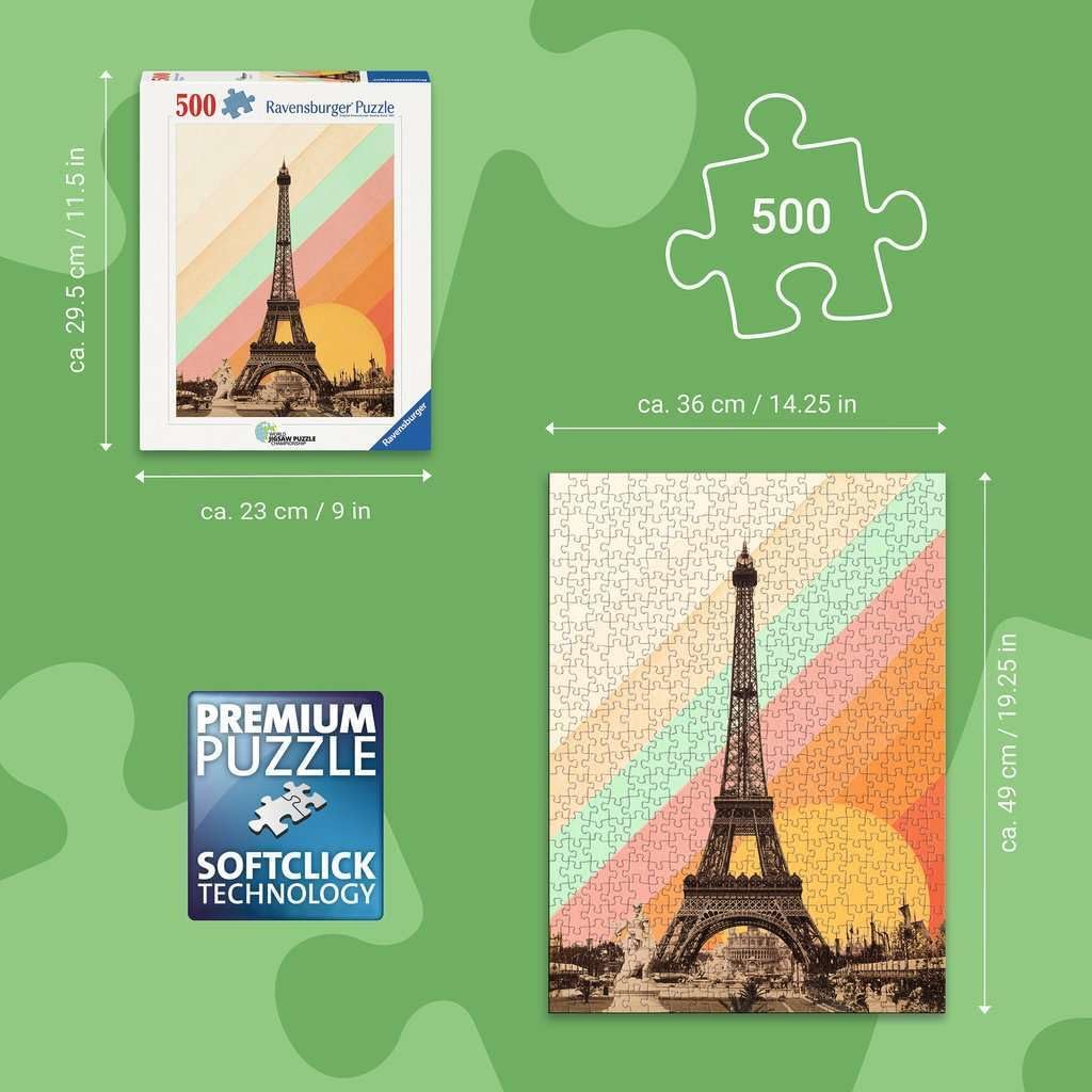 Erwachsenenpuzzle 500 Teile - Pariser Regenbogen - Florent Bodart