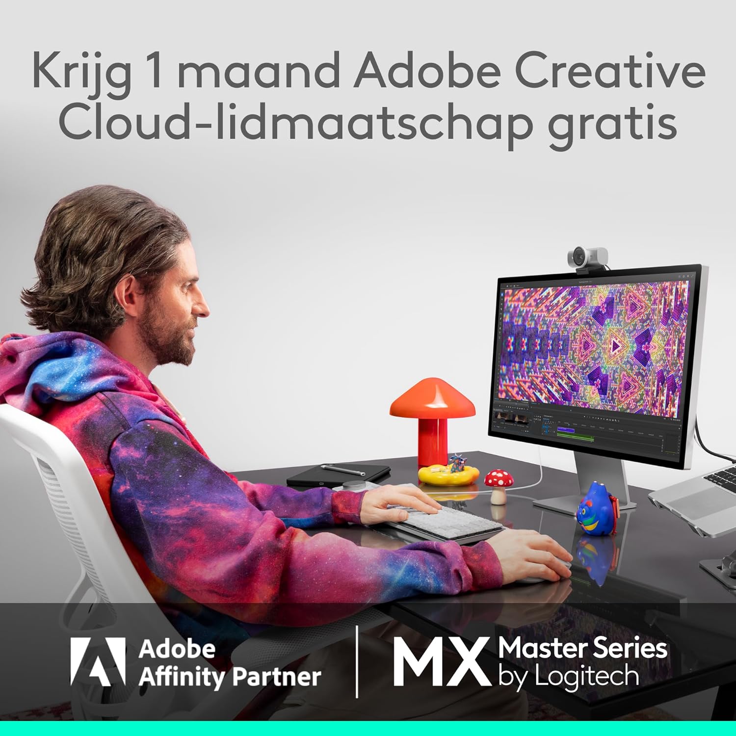 Logitech MX Master 4, Ergonomische draadloze muis met geavanceerde haptische feedback, ultrasnel scrollen, USB-C opladen, Bluetooth, Windows, MacOS - Space Zwart