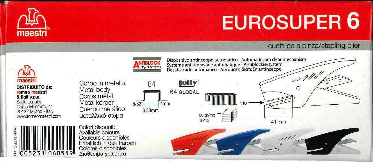 Eurosuper 6 Cucitrice A Pinza
