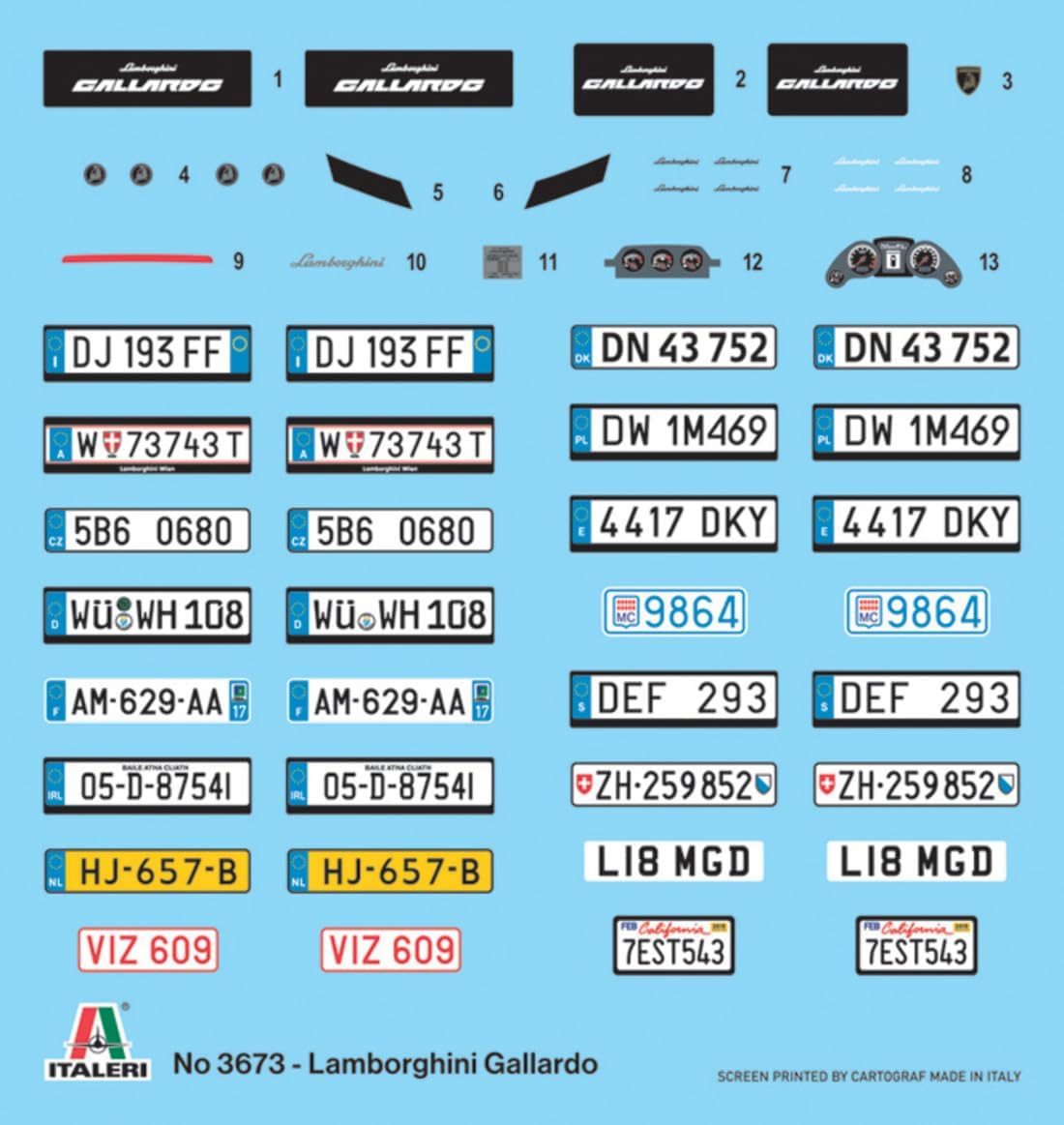 Italeri 3673 Lamborghini Gallardo 1:24 Model Kit