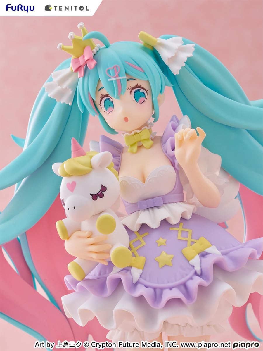 Furyu TENITOL AMU-TNL0152 Hatsune Miku Yumekawa Prinzessin Lavendel Version, Gesamthöhe ca.8,3 Zoll (210 mm), Non-Skala, Kunststoff, bemalte Fertigfigur