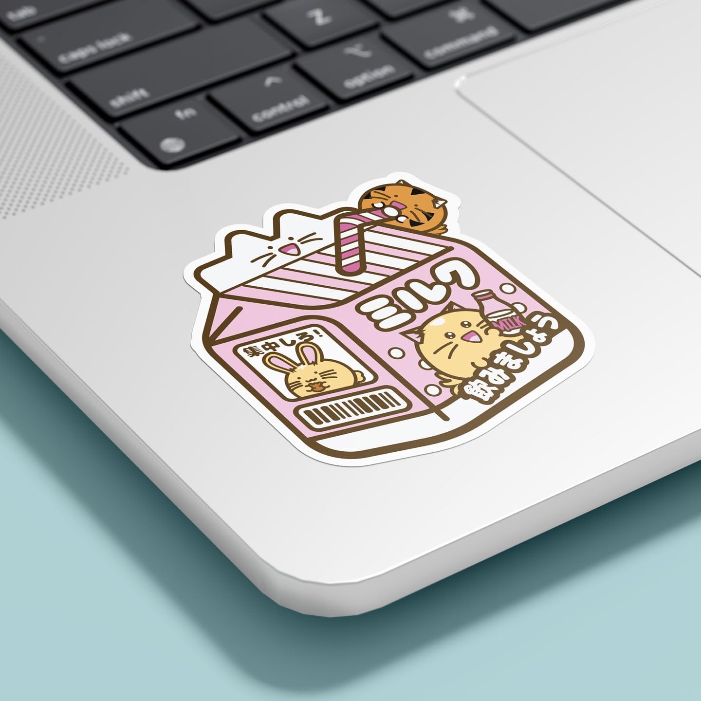 Fuzzballs Cute Anime Animal Tech Decal Stickers – 4 Reusable Vinyl Sheets for Laptop, Phone, Tablet, Console & Notebook Decoration