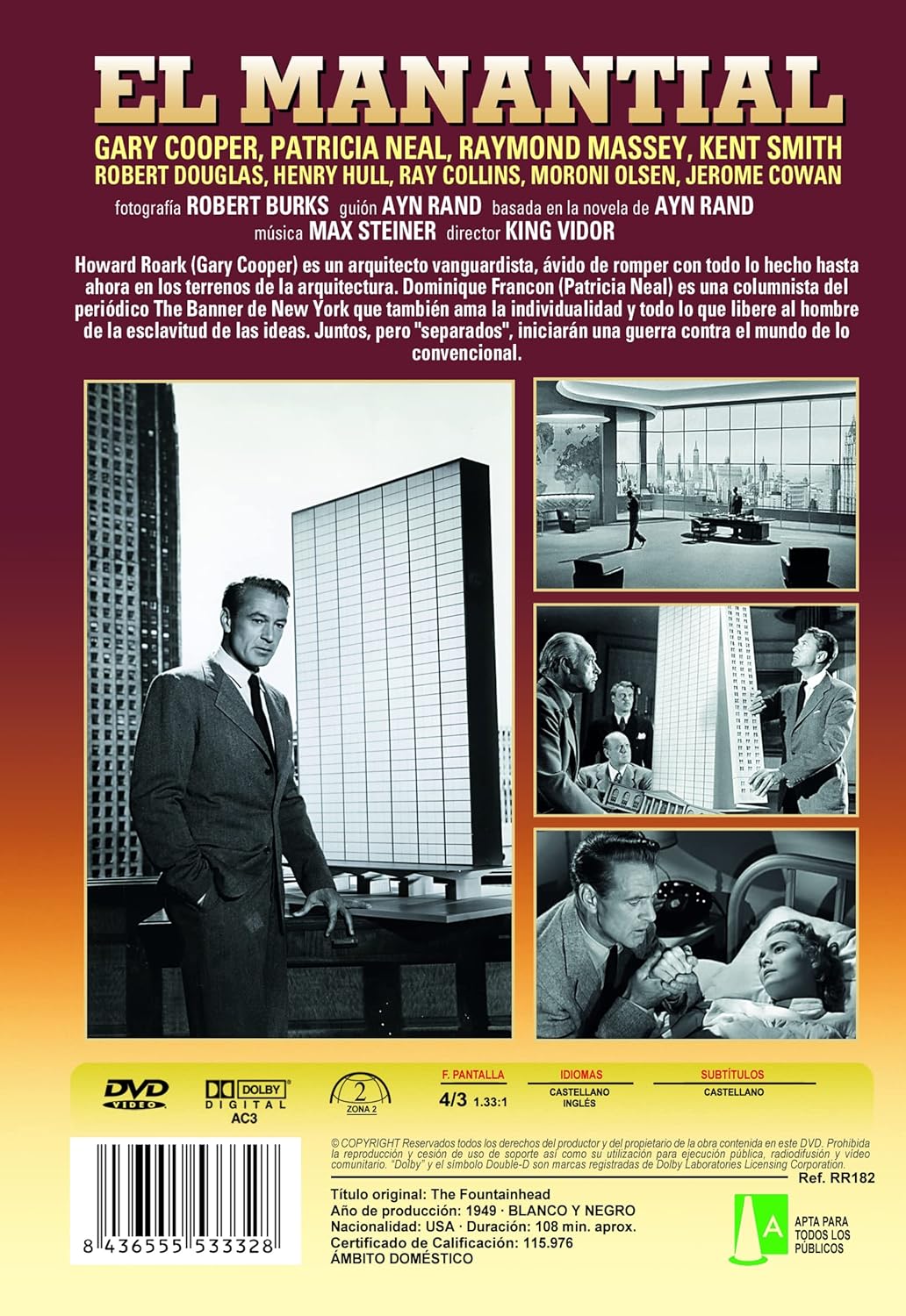 The Fountainhead - El Manantial (Non USA Format