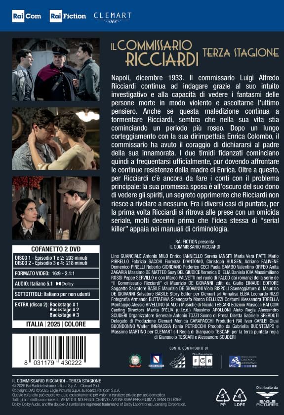 Dvd Commissario Ricciardi (Il) - Stagione 03 (2 Dvd