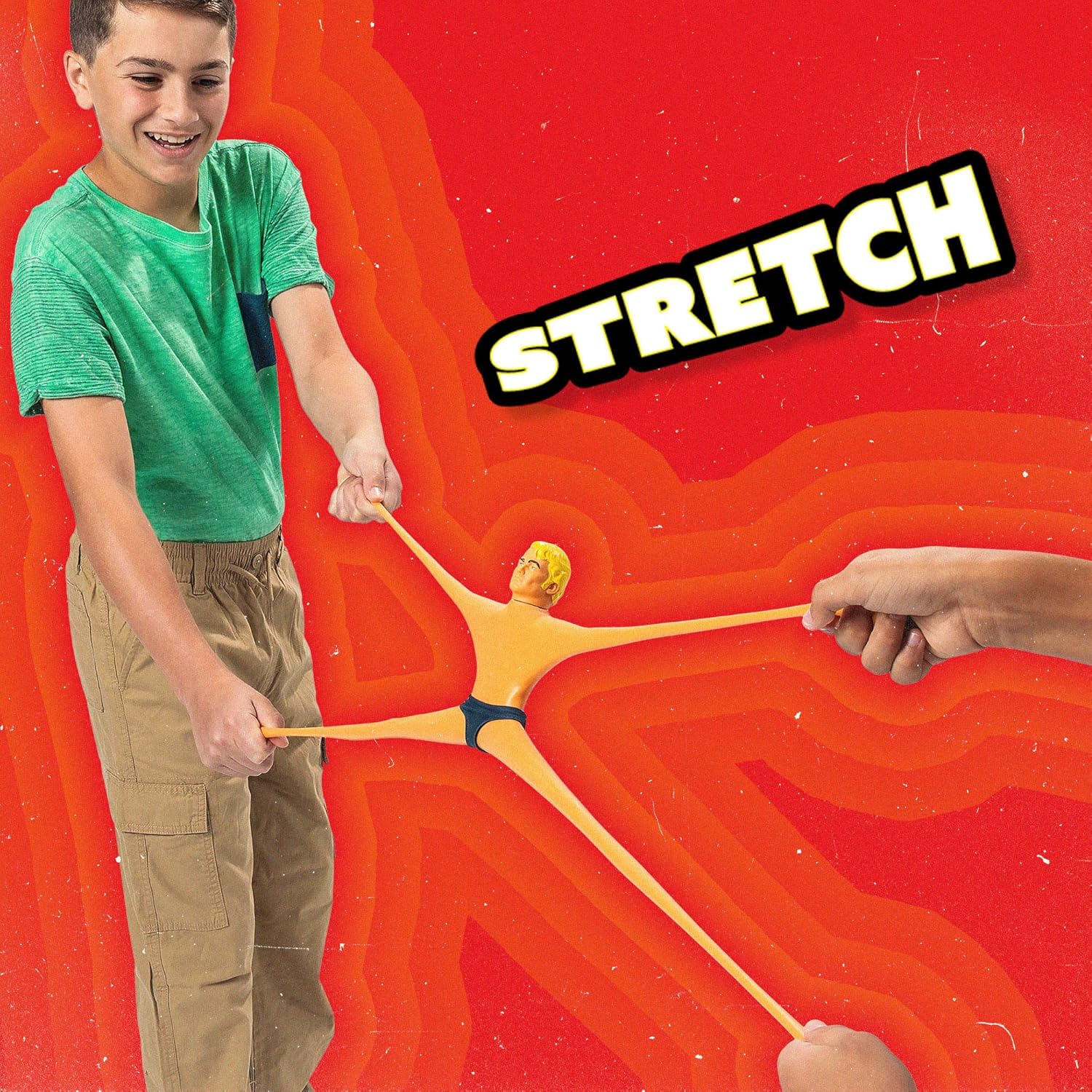 Stretch Armstrong Basic Fun Retro Action Figure – Large 10-Inch Super Stretchy Toy – Vintage Throwback for Kids & Collectors Ages 5+