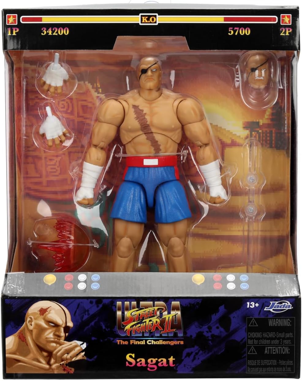 SAGAT STREET FIGHTER 6" DELUXE COLLECTOR FIGURE