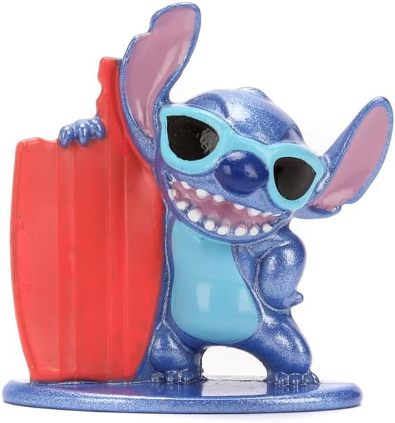 Jada Toys Disney Stitch figuren (3 stuks) - set van 3 verzamelfiguren van Lilo & Stitch (Stitch, Hula Stitch, Surfer Stitch), nano-metalen figuren voor fans en kinderen vanaf 8 jaar, elk 4 cm