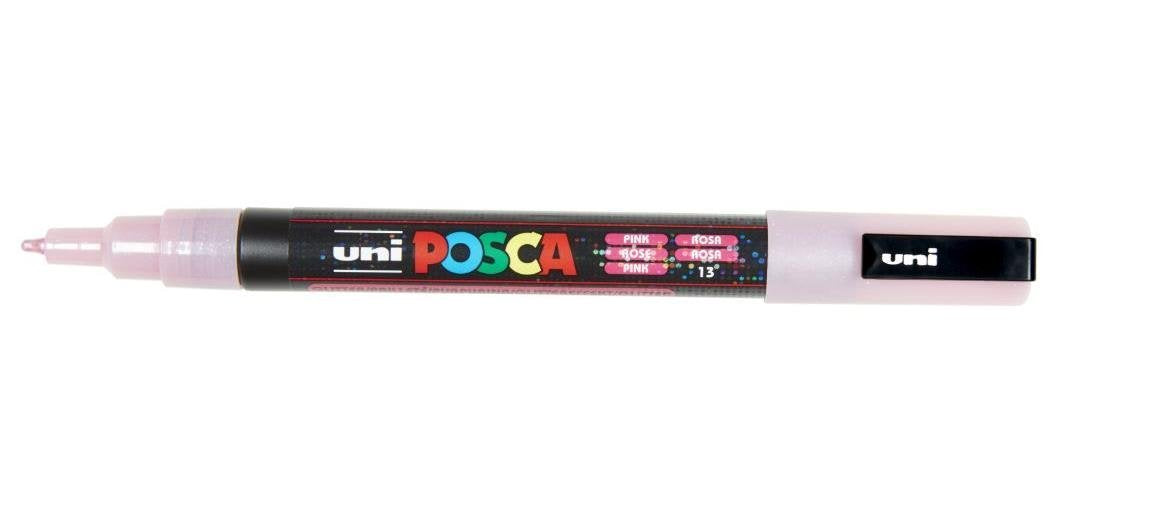 Uni Posca - Uni Posca PC3M Verfmarker Glitter Roze - ronde punt tot 13 mm