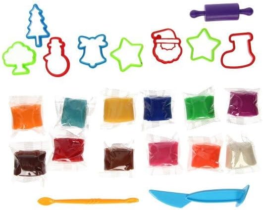 Kleiset in Opbergbox Uitsteekvormen Kerst - 12 Kleuren Klei