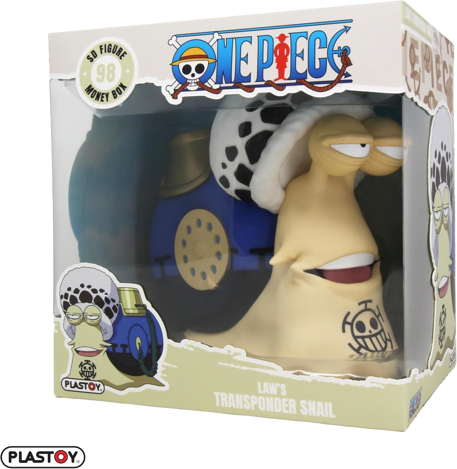 Plastoy One Piece Salvadanaio Escargophone Law - PVC - 10 cm