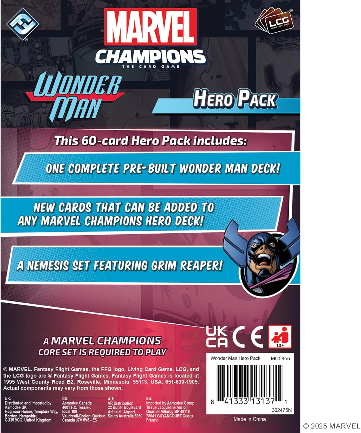 Asmodee | Marvel Champions: The Card Game - Wonder Man Hero Pack | Miniatures Game | Ages 12+ | 1-4 Players | 30-120 Minutes Playing Time