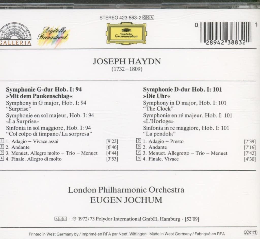Haydn:Syms. 94 & 101