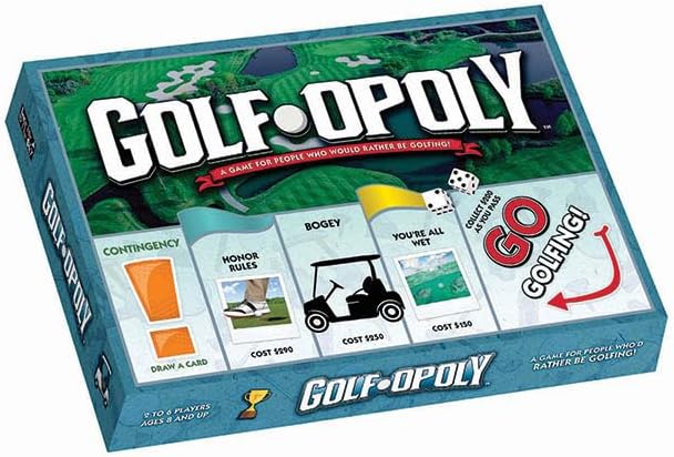 Golf-Opoly Trading Board Game - Family Game for Adults and Children - 2 to 6 Players - Strategy Fun For Ages 8 and Up - A Game Played From Tee To Green