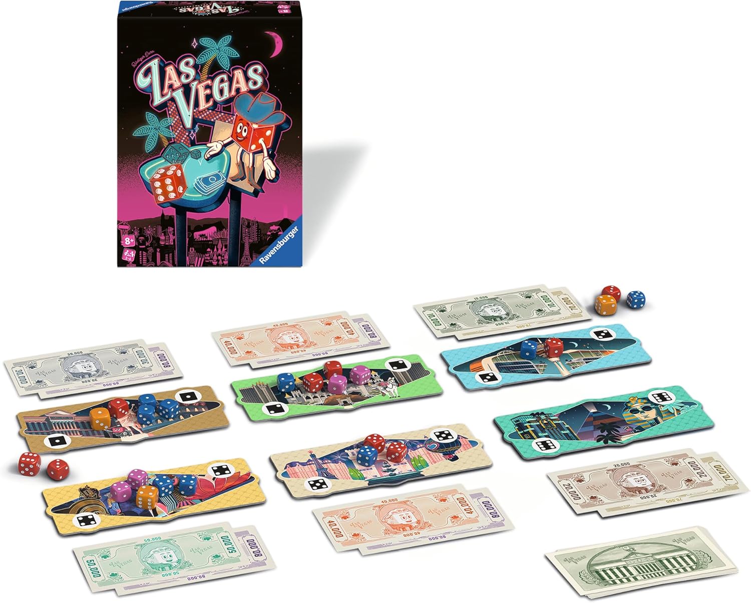 Ravensburger Las Vegas – Dice Game for Family or Friends - from 2 to 6 Players - Ages 8 and up