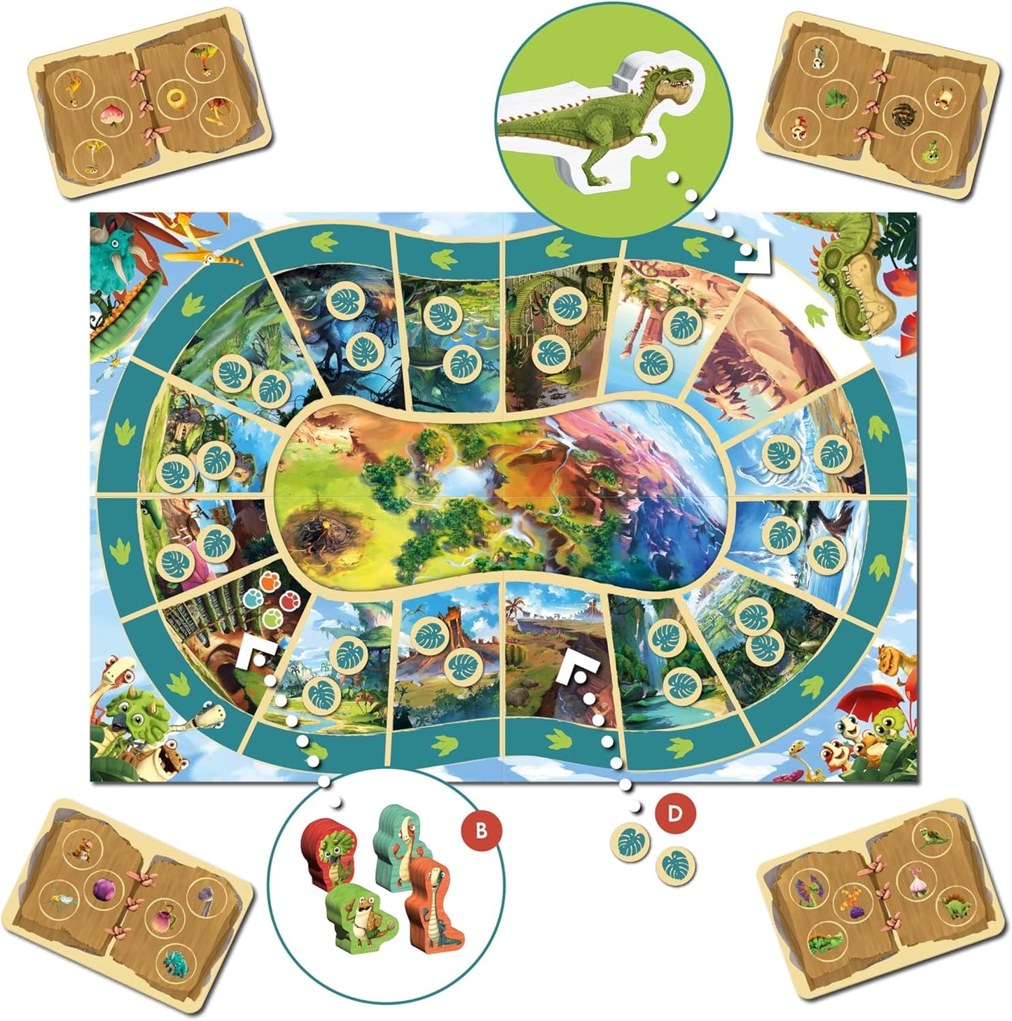 Gigantosaurus Family Adventure Board Game, 2-4 Players, Ages 4+