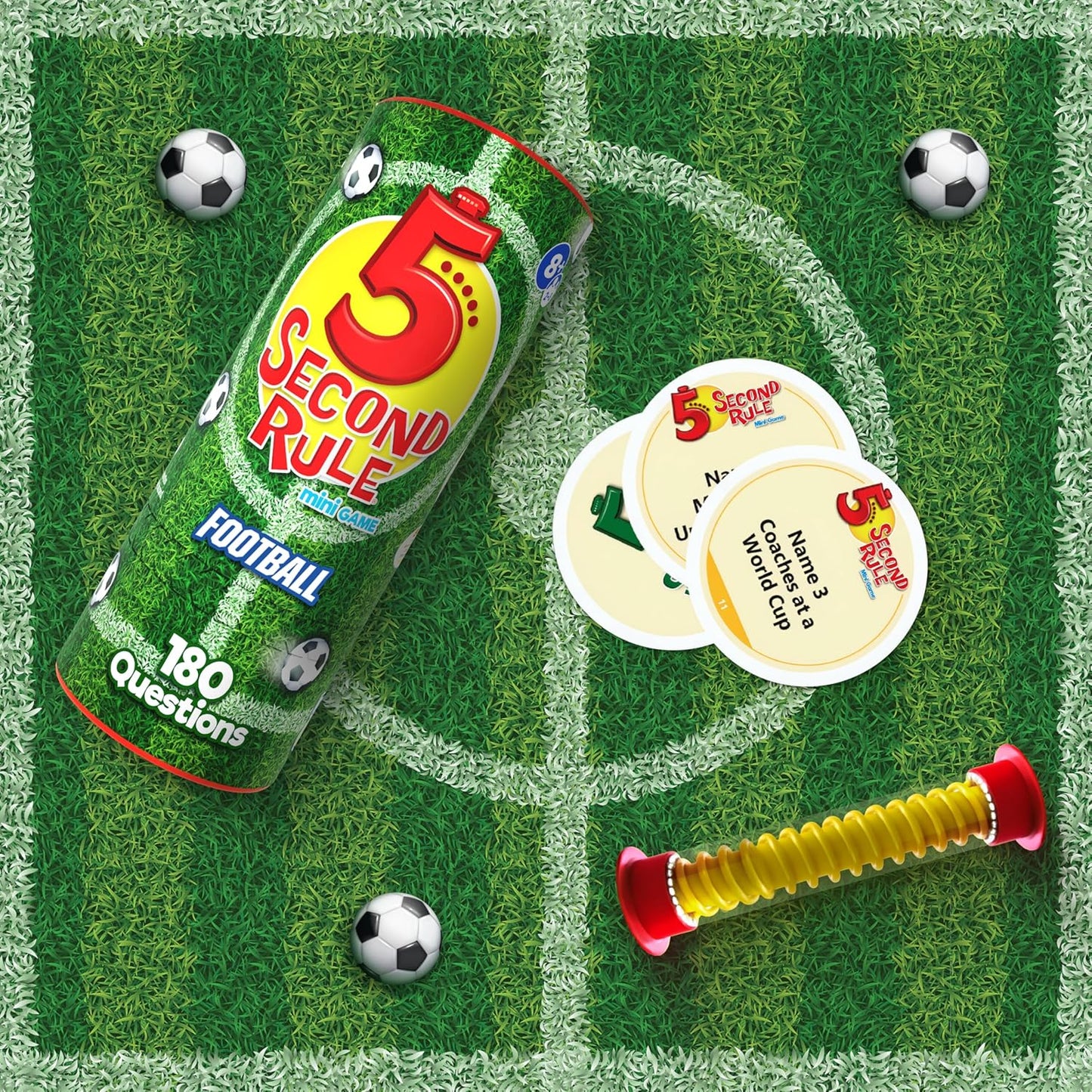 PlayMonster 5 Second Rule Mini - Football Edition | Test Your Quickfire Football Knowledge! | Football Gifts for Boys | For 2 or More Players Ages 8+