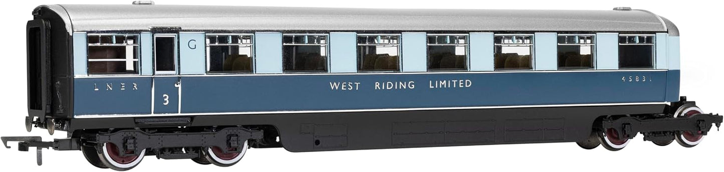 Hornby R40480 LNER West Riding Limited Open Third & Brake Third Articulated Coach pack, Railway - Rolling Stock, for ages 14+ Years