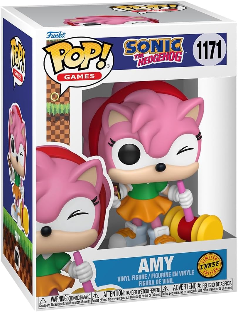 Funko Pop! Games: Sonic the Hedgehog - Amy Rose - 1/6 Odds for Rare Chase Variant - Collectable Vinyl Figure - Gift Idea - Official Merchandise - Toys for Kids & Adults - Video Games Fans