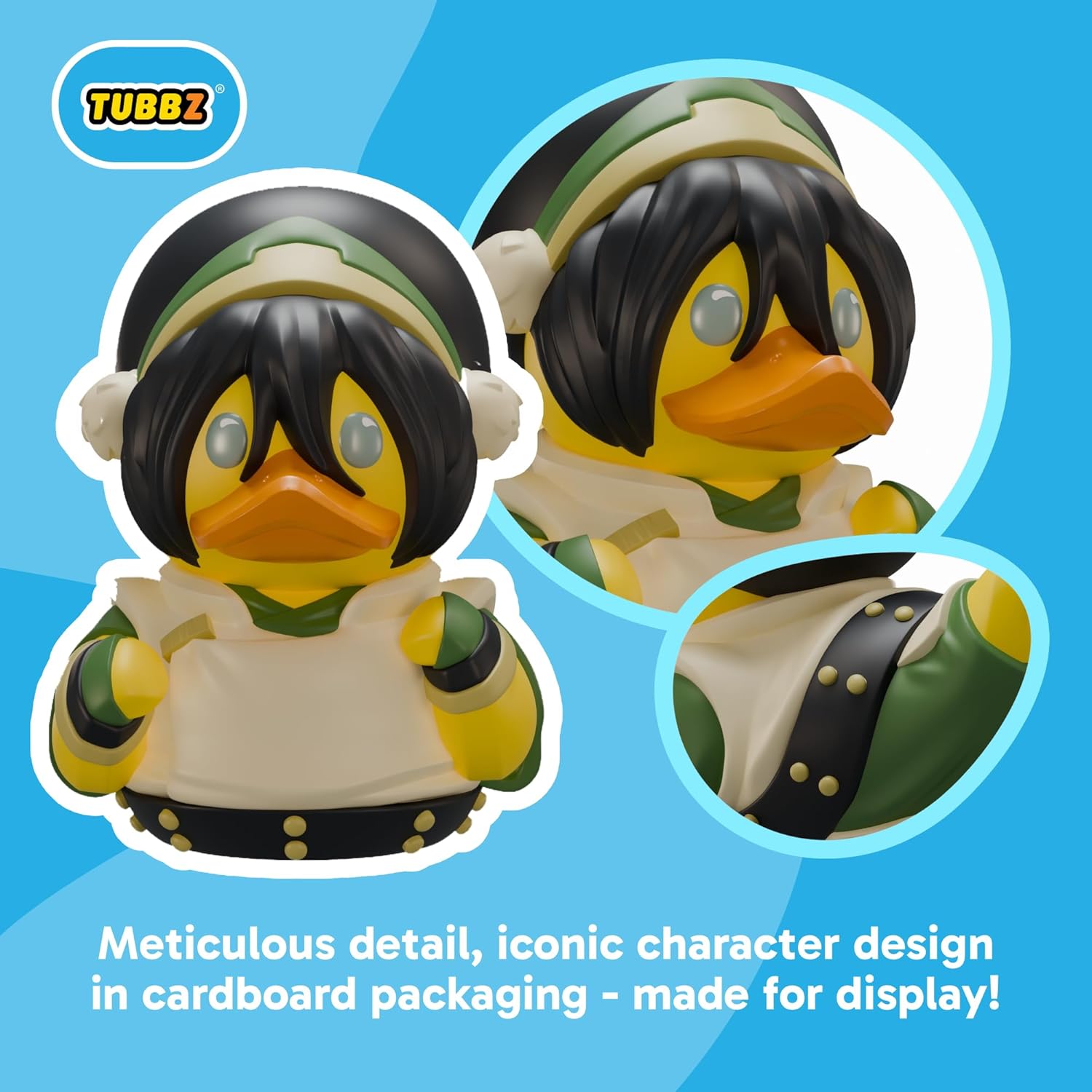 TUBBZ Boxed Edition: Avatar The Last Airbender - Toph Beifong Cosplaying Rubber Duck Vinyl Figure – Official Collectible for Fans of Avatar