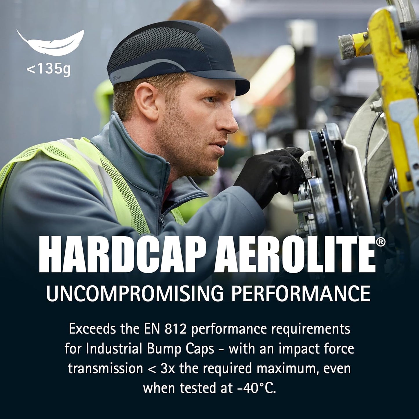 JSP HardCap Aerolite 5cm Short Peak - Black (AAF000-001-100)