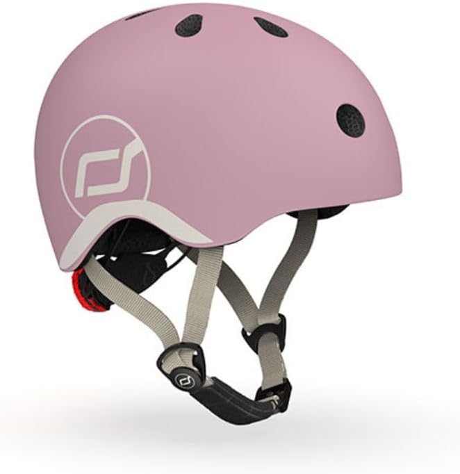 Scoot and Ride & Babyhelm, XX-Small tot Small (45-51 cm), verstelbare pasvorm, lichtgewicht ontwerp, ademende ventilatie, magnetische gesp, veiligheidsgecertificeerd - Wildberry