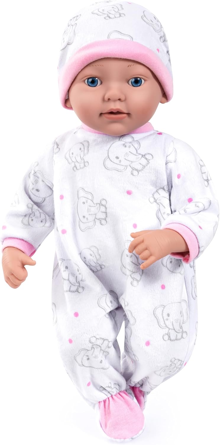 Bayer Design 93827AB Reborn baby doll, realistic, lifelike, new born, with dummy, bottle, blanket