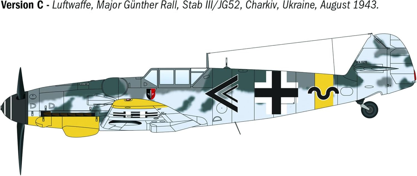 Italeri 1483 Bf 109 G-2/G-6 WWII Aces 1:72 Scale Plastic Model Kit/Model Assembly