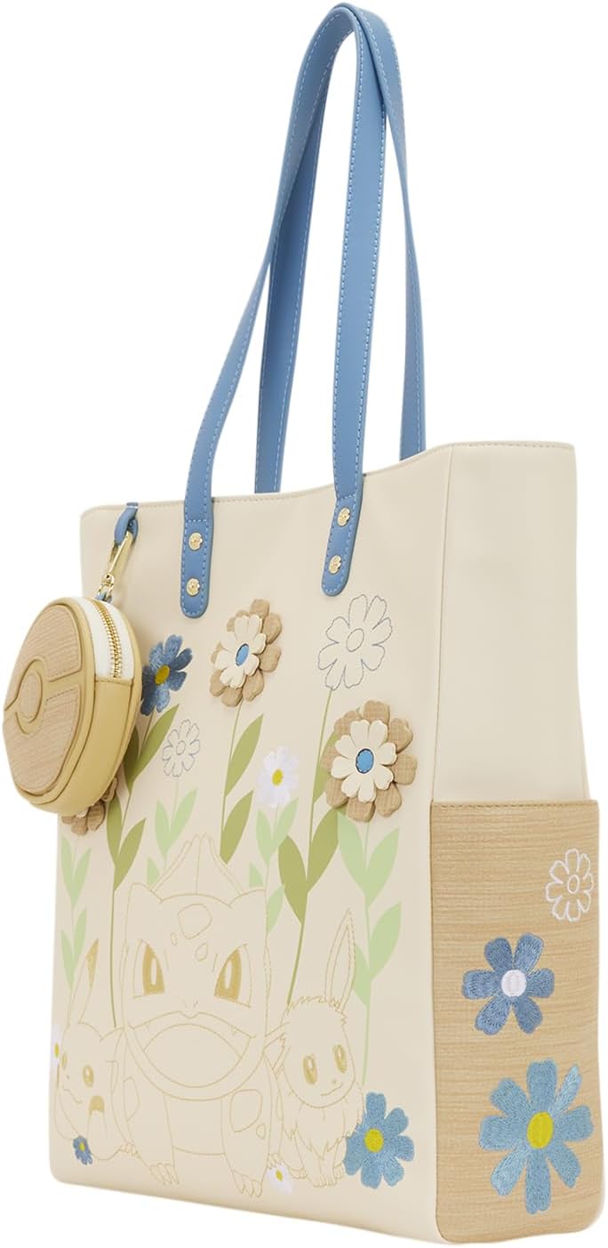 Loungefly Pokemon Floral Tote with Coin Bag