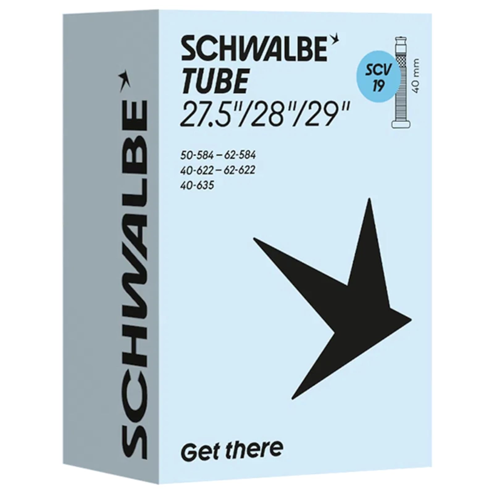 Schwalbe Fahrradschlauch mit Clik Valve Ventil - Butylschlauch mit universellem Fahrradventil – Fahrrad Schlauch für Fahrräder, Gravel Bike & E-Bikes