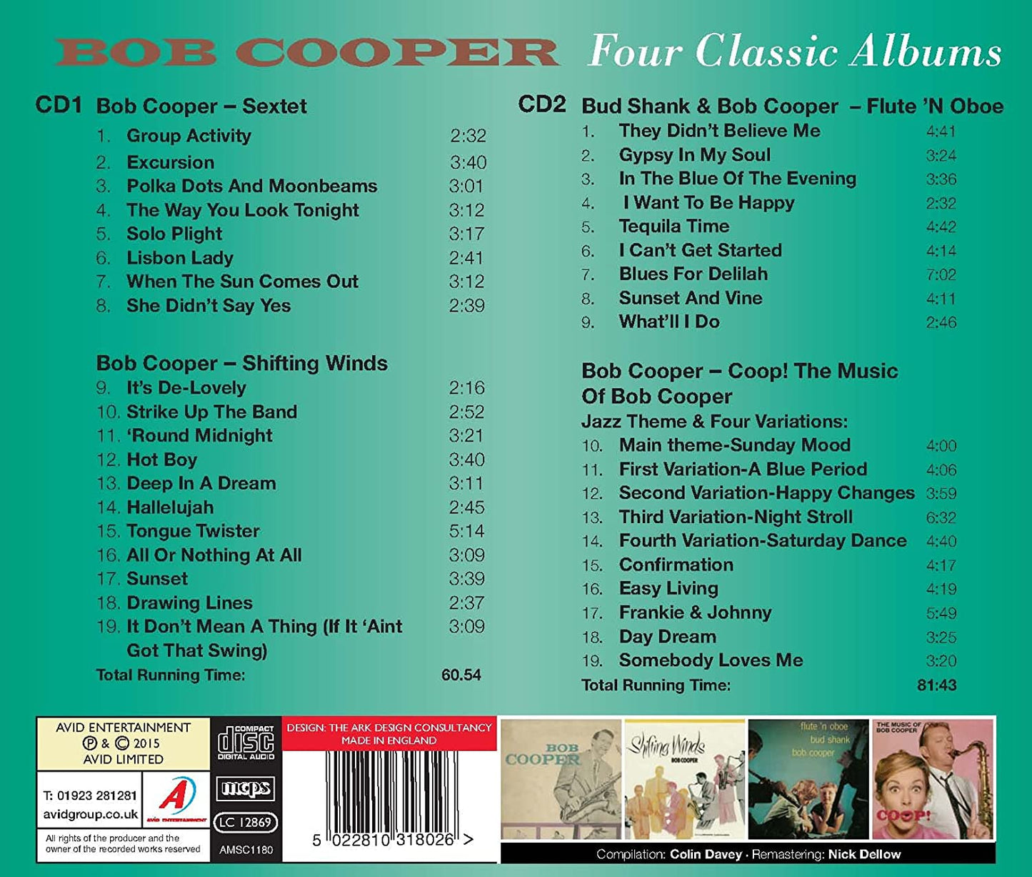Four Classic Albums (Sextet / Shifting Winds / Flute 'N Oboe / Coop! The Music Of Bob Cooper