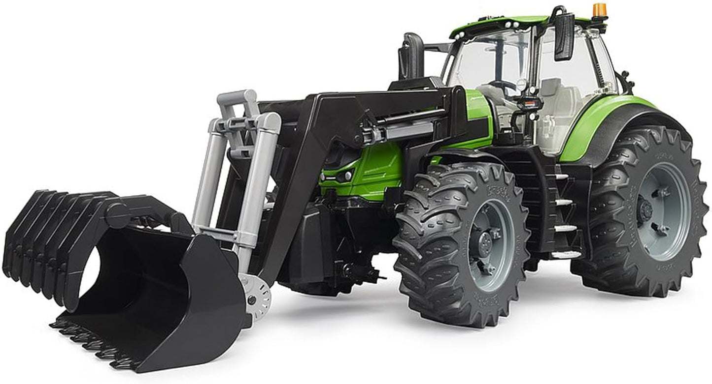 Bruder 03161 Deutz 8280 TTV Tractor with Front Loader – 1:16 Scale Agricultural Vehicle, Functional Loader & Steering, Durable Farm Toy for Kids Ages 3+