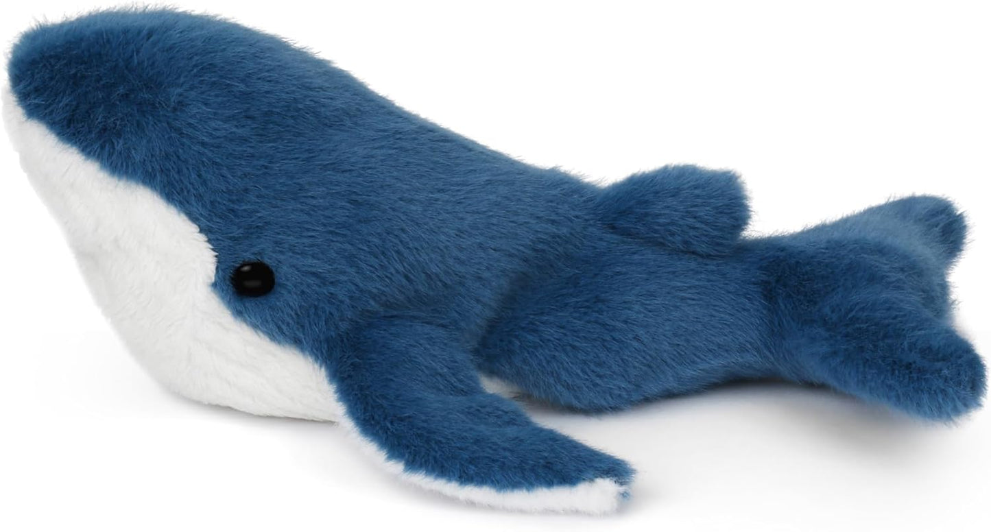 Wilberry Water Wonders Blue Whale Soft Toy - Soft Plush Whale for Kids, Ocean Wildlife Sensory Cuddle Companion, for Bedrooms, Nurseries & Storytime - 10cm