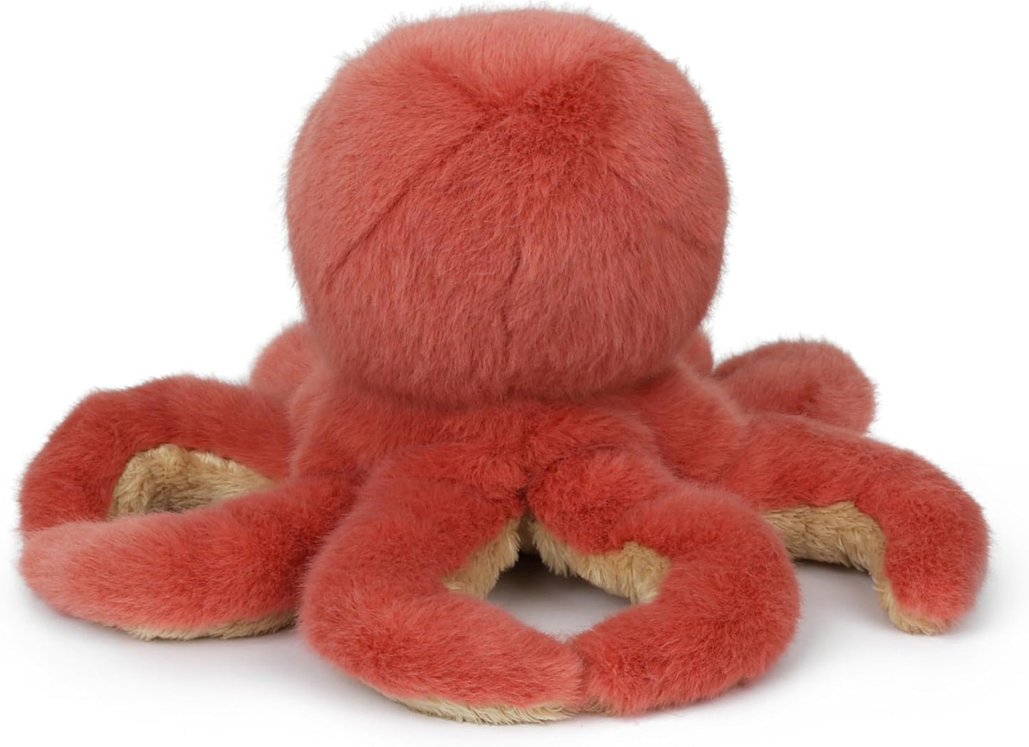 Wilberry Water Wonders Octopus Soft Toy - Coral Plush Octopus with Floppy Arms, Ultra-Soft Ocean Animal Toy for Sensory Play, Cuddles & Creative Storytelling - 12cm