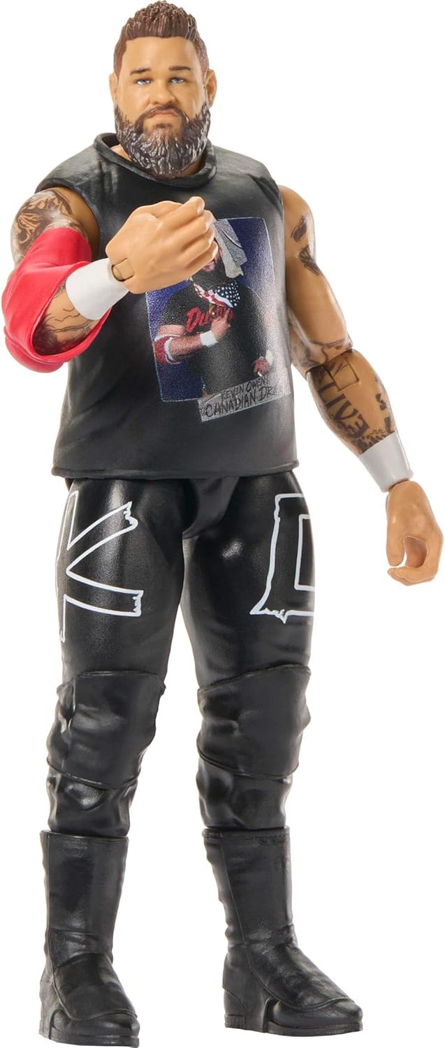 Mattel WWE Kevin Owens Action Figure, Main Event Series #163, 6-inch Collectible Superstar with 14 Articulation Points & Life-Like Look, JHJ04