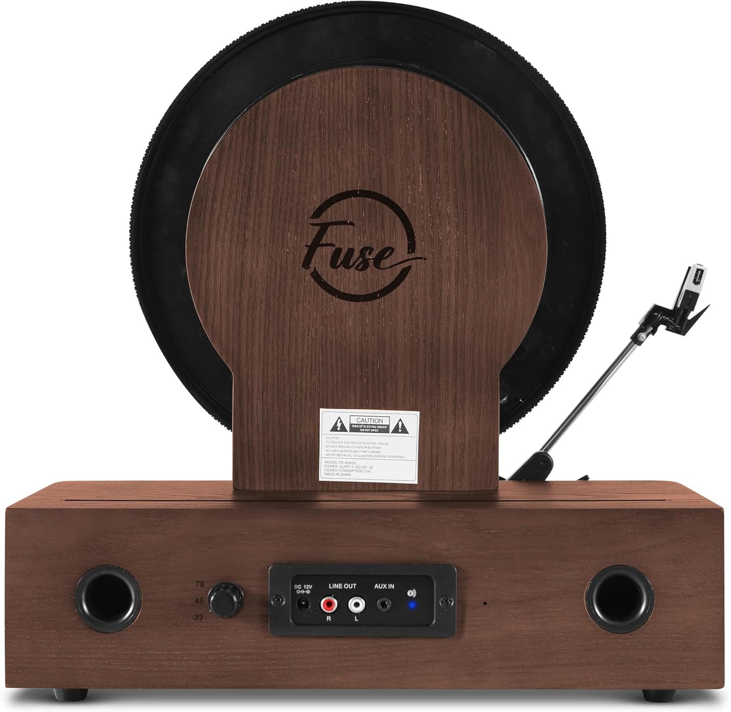 Wrap Vertical Record Player With Bluetooth In/Out. Fm Radio. And Built-In Album Cover Holder