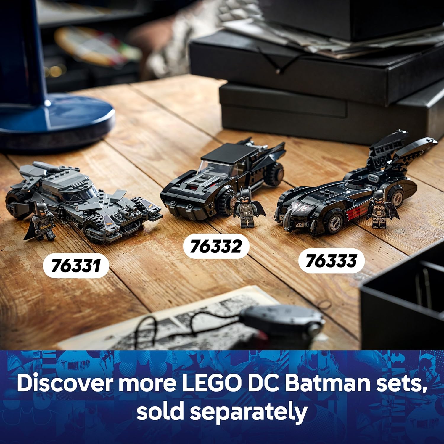 LEGO DC The Batman Batmobile Car Toy - Collectible Superhero Model Kit w/a Minifigure & Golden Coin - Birthday Gift for 9+ Year Old Boys & Teenage Movie Fans - 76332