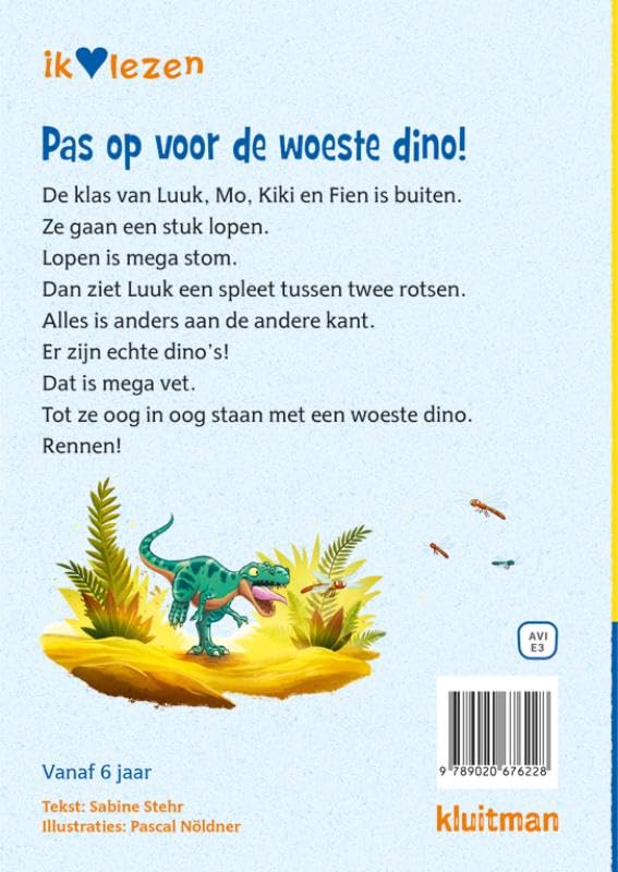 Uitgeverij Kluitman - Pas op voor de Woeste Dino! AVI E3