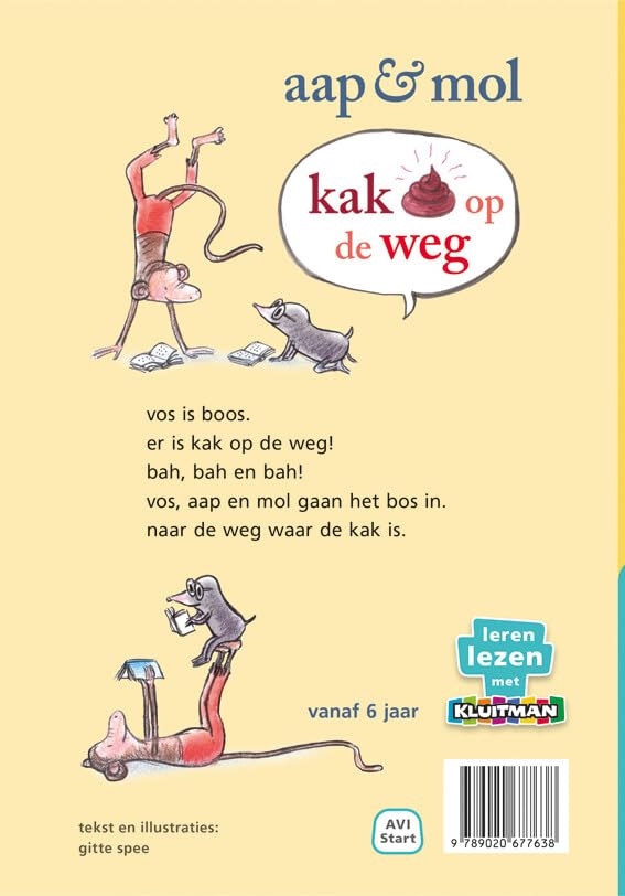 Uitgeverij Kluitman - Aap & Mol Kak Op De Weg AVI Start
