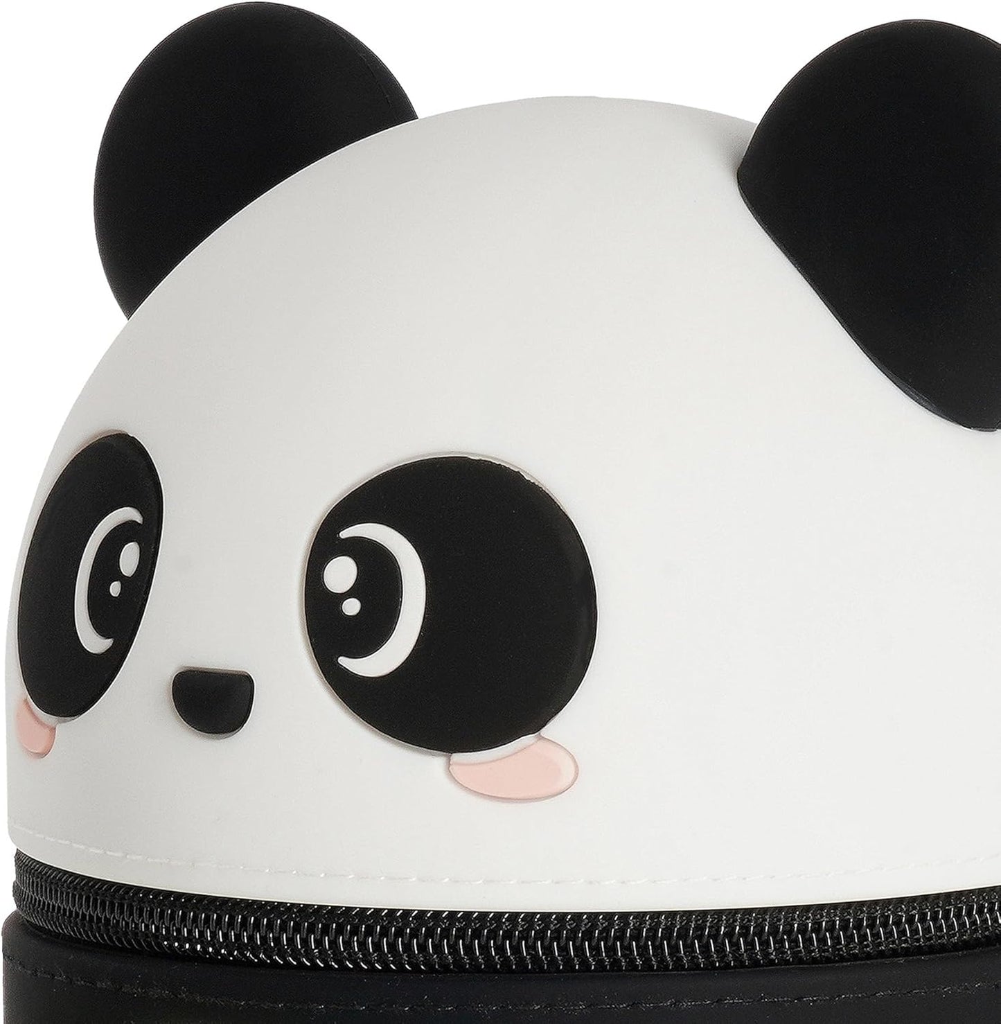 Legami - Super Kawaii Panda Pencil Case, Capacity, Holds up to 100 Erasable Pens, Soft Silicone, 13 x 19 x 13 cm
