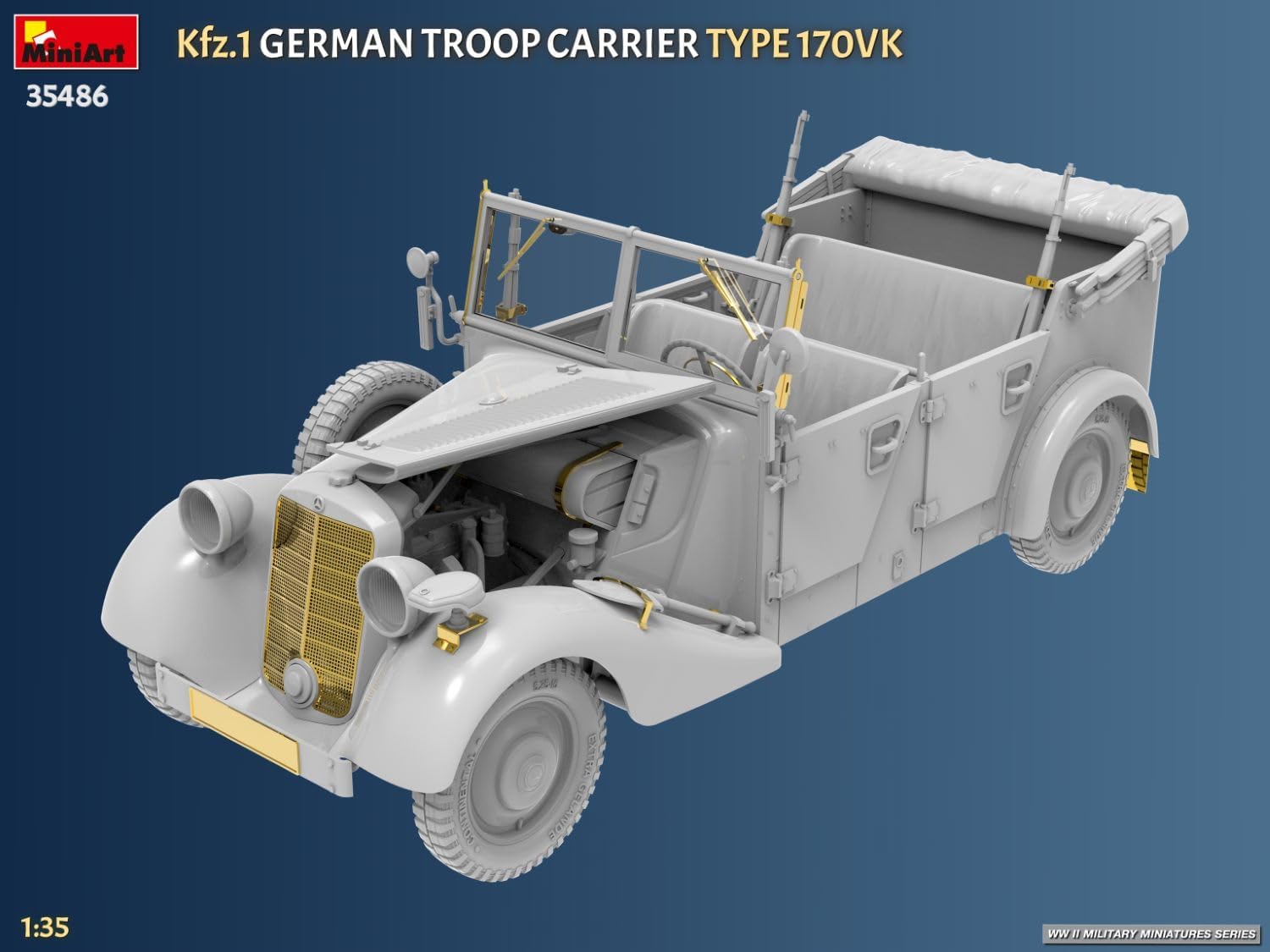 Miniart 1:35 - Kfz.1 German Troop Carrier Type 170VK