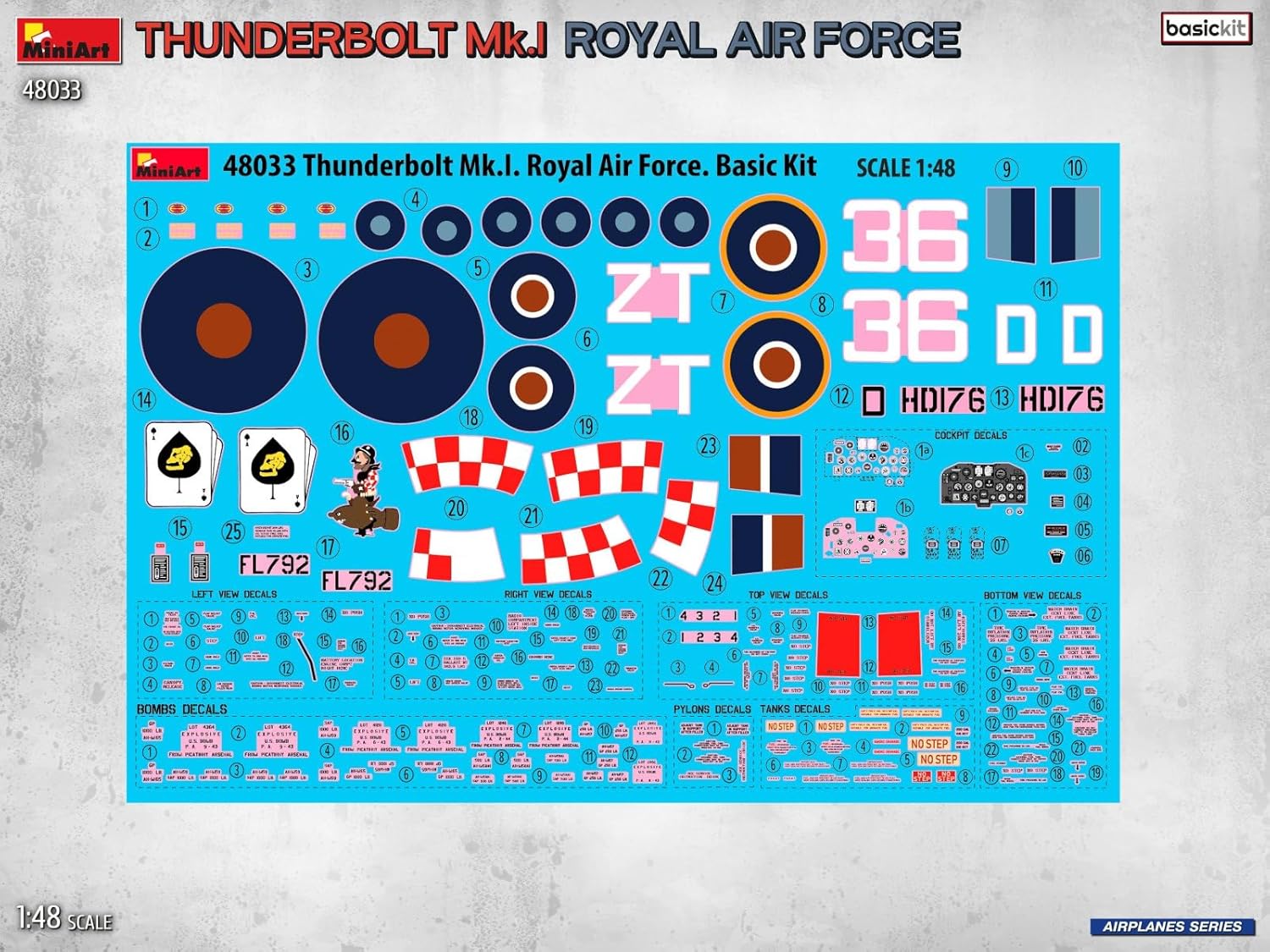 Miniart 1:48 - Thunderbolt Mk.I, Royal Air Force, Basic