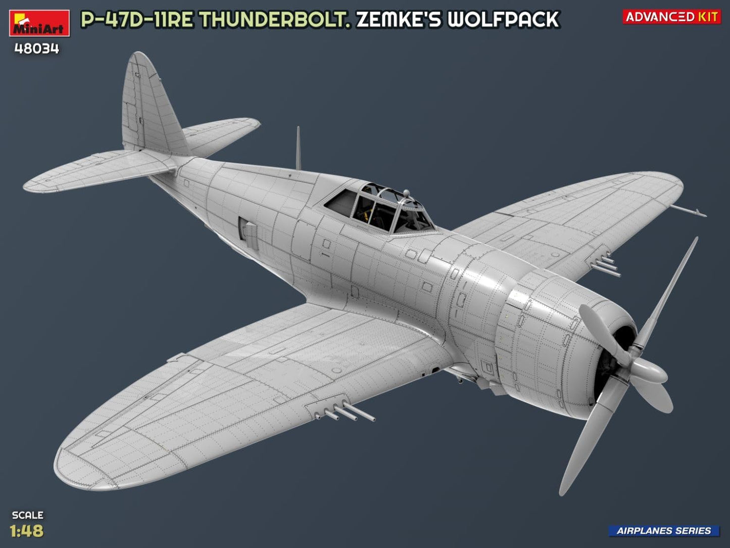 MiniArt - 1/48 P-47d-11re Thunderbolt. Zemke`s Wolfpack. Advanced Kit