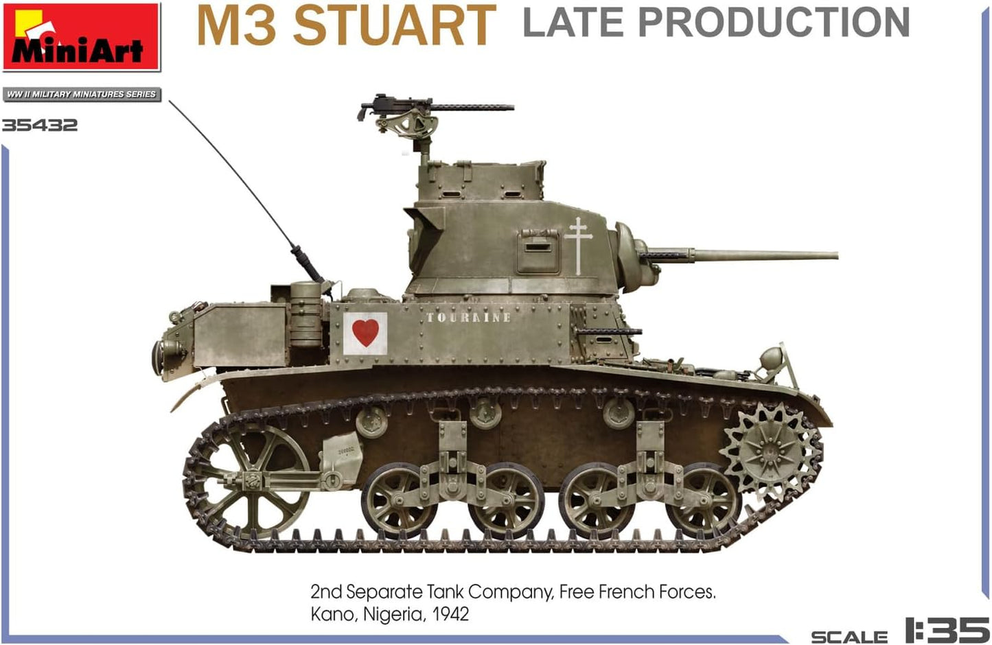 MiniArt - 1/35 M3 Stuart Light Tank. Late Prod.