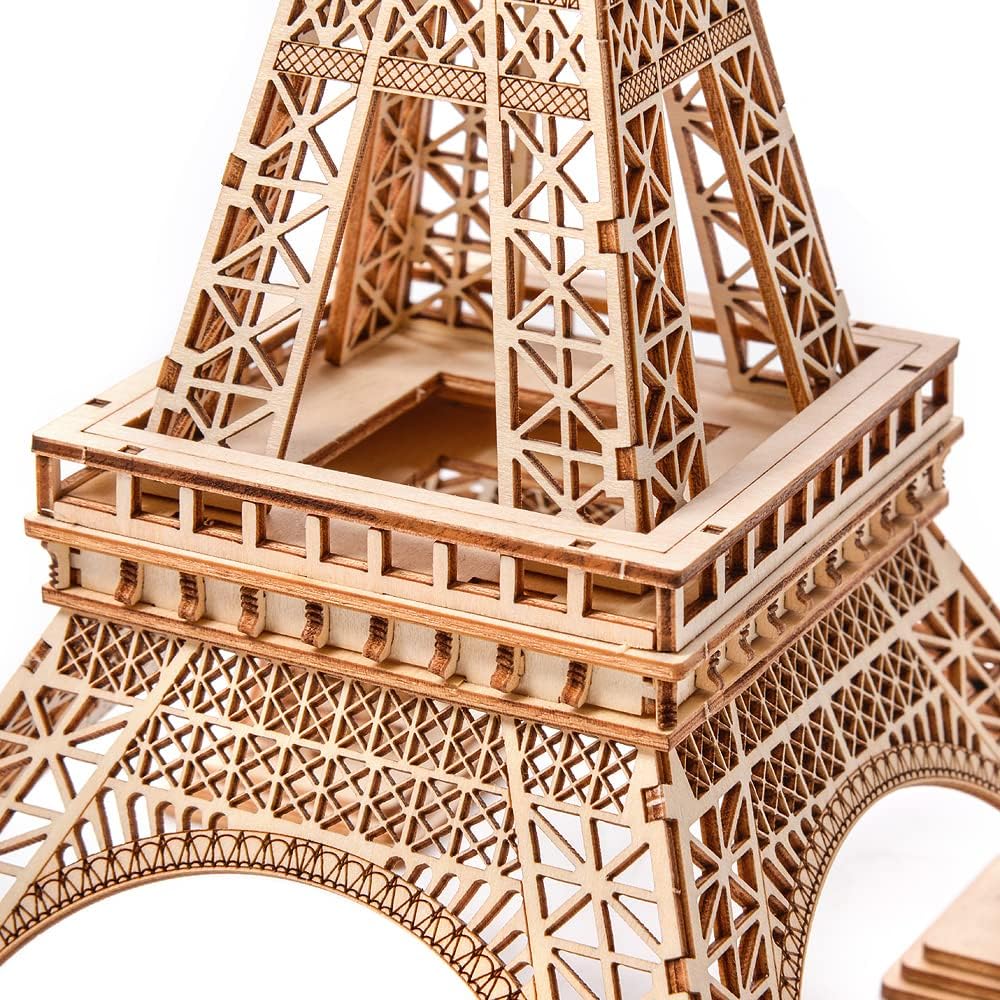 Little Story Holz Puzzle pädagogisch Modell 3D Set Do Self Für Kinder Erwachsene Geschenk… (Eiffelturm