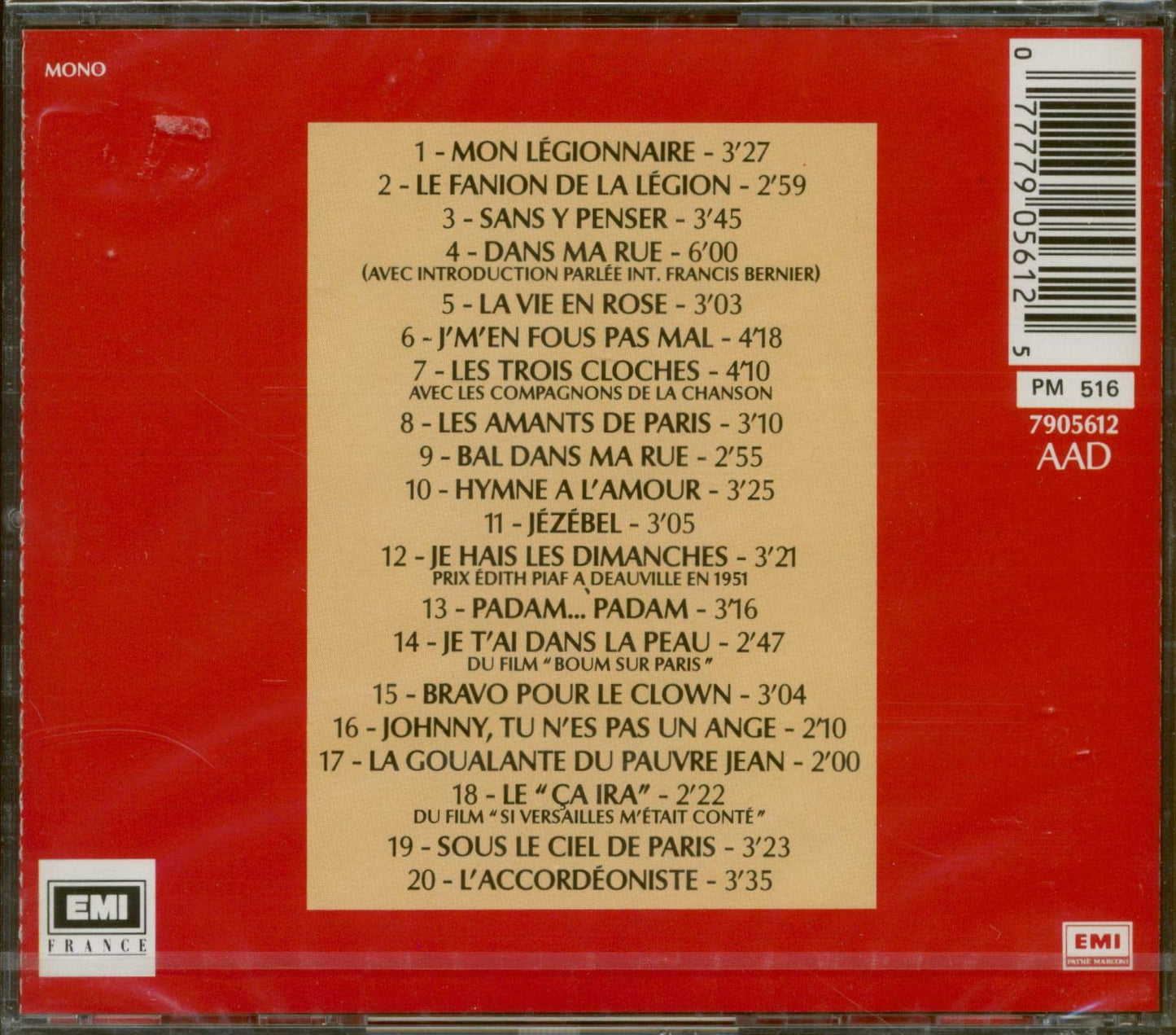 Edith Piaf - 25 Anniversaire - Vol 1