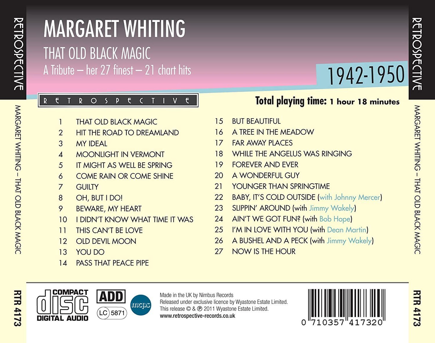 That Old Black Magic: A Tribue - Her 27 Finest: 21 Chart Hits 1942-1950