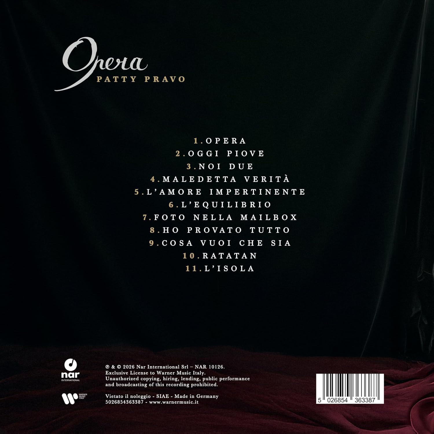 Opera Cd + Poster (Sanremo 2026)