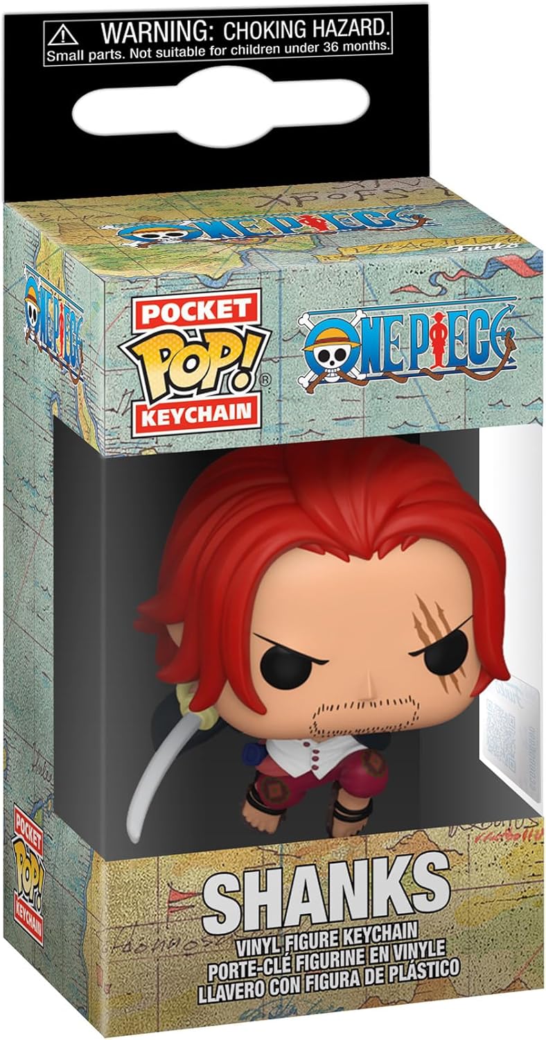 Funko POP! Keychain: One Piece - Shanks Novelty Keyring - Collectable Mini Figure - Stocking Filler - Gift Idea - Official Merchandise - Backpack Decor