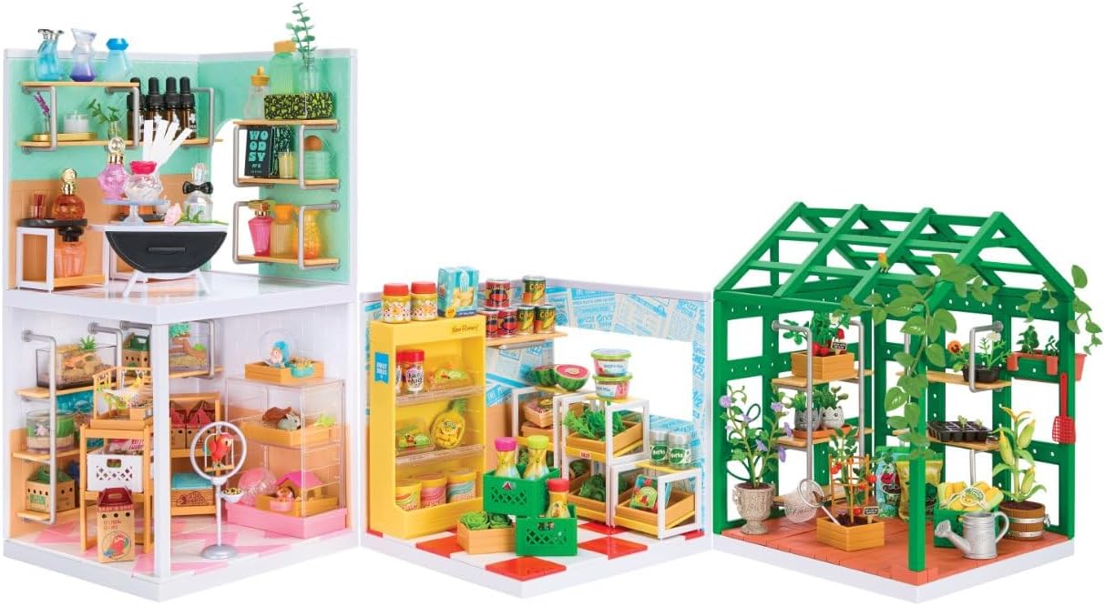MGA’s Miniverse Make It Mini Spaces Greenhouse – Bouwset, Personaliseer, Doe-Het-Zelf Knutselsets, voor Verzamelaars & Kinderen vanaf 8 jaar